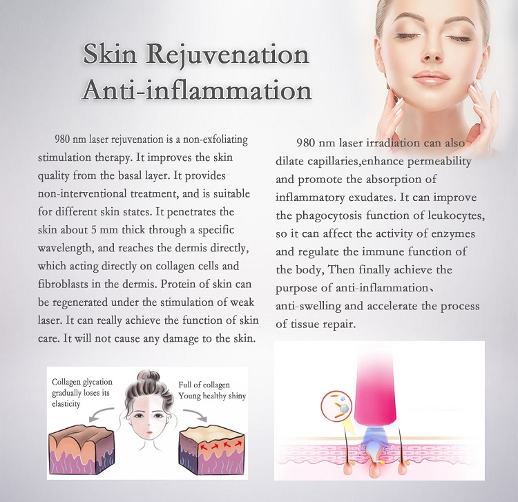 spider veins vascular vein removal nail fungus 980nm diode laser therapy machine for toe nail fungus treatment