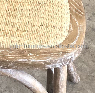Modern Style Nitrolacquer Finish Solid Wood Stackable Dining Chair for Restaurant and Wedding