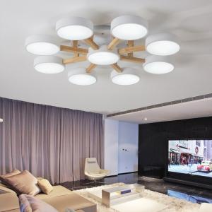 China Nordic modern hotel apartment villa LED ceiling lamp wooden chandelier(WH-WA-14) on sale