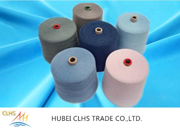 Black White Grey Red 40/2 Dyed Polyester Yarn 100% Polyester Ring Spun Yarn