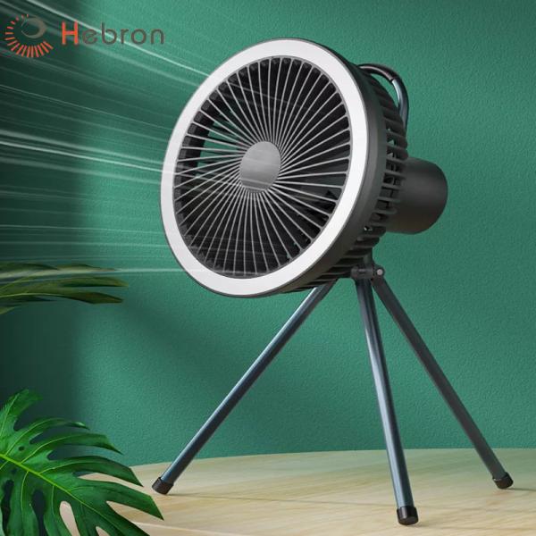 LED Night Light Hanging Tripod Portable Fan 4 Speed Strong Wind Portable Camping