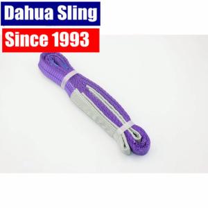 Wholesale CE GS Purple Duplex Polyester Lifting Slings With Reinforced Lifting Eyes 1 Tonne from china suppliers