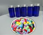 100cc 120cc 150cc Plastic Bottle for Pills Capsules Transparent Blue Pet