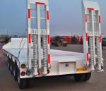 80 Tons 4 Axles Low Bed Semi Trailer 12 Pcs Tyre 11.00R20 Tyre Model
