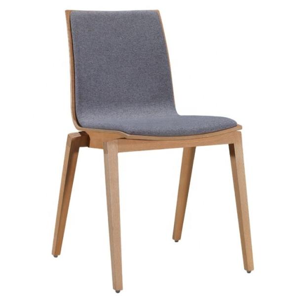 High Back Modern Comfortable Fabric Velvet Nordic Dining Chairs for Wooden