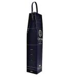 FSC Wine Packaging Box With Handle Special Leather Paper with UV printing