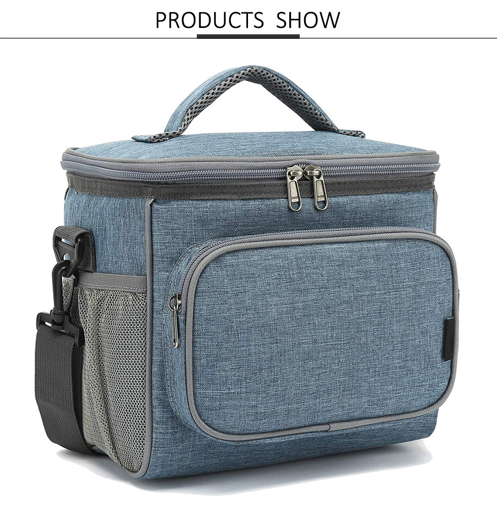Cooler Insulated Lunch Bag Large Lunch Tote Bag Mesh Side Pockets