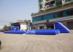 Funny Children Inflatable Games , Blue Inflatable Water Soap Soccer Field