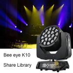 3200K-7500K LED Moving Head Wash Club DJ Bar Lights19Pcs Bee-Eye K10 Moving Head
