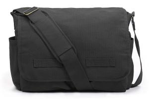 Wholesale Black Travel Messenger Bag Mens Canvas Satchel Bags W 17.5&quot; X H 12&quot; X D 5&quot; from china suppliers