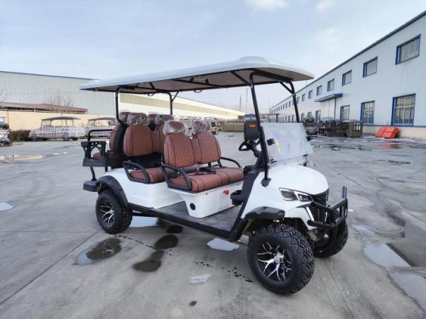 Customized Off Road Red 6 Seaters Golf Cart With AC Motor 3.5 KW Lead Acid