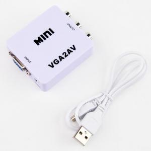 China Mini VGA To AV Video Converter , VGA TO RCA Computer To TV PC To TV Vga To Av Junction Box on sale