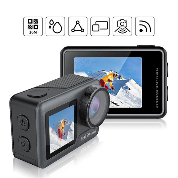 Real 4K FA07A 1080P Sports Camera Wifi Action Camera Outdoor Dual Screen For
