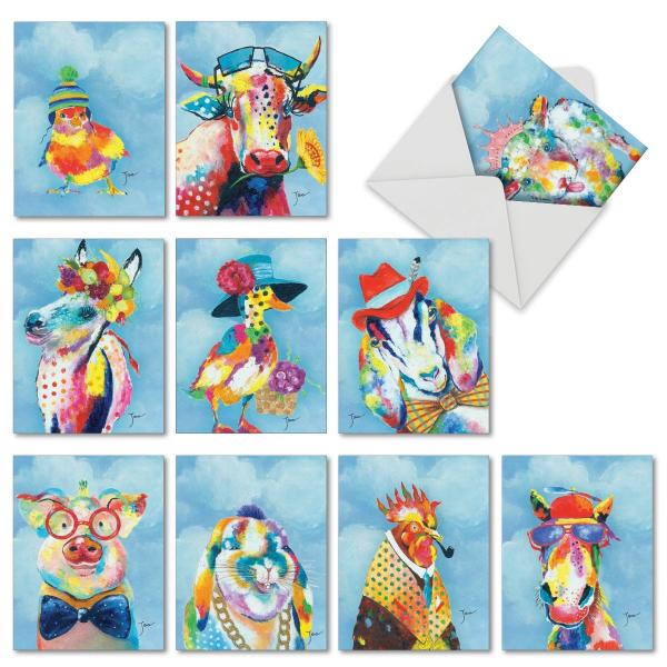 Quality Cartoon Animal Custom Made Greeting Cards Lovely Color Printing Cover For Children for sale