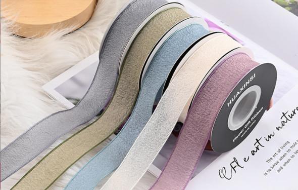 Ribbon New Cotton Silk Ribbon Flower Arrangement Gift Bouquet DIY Material