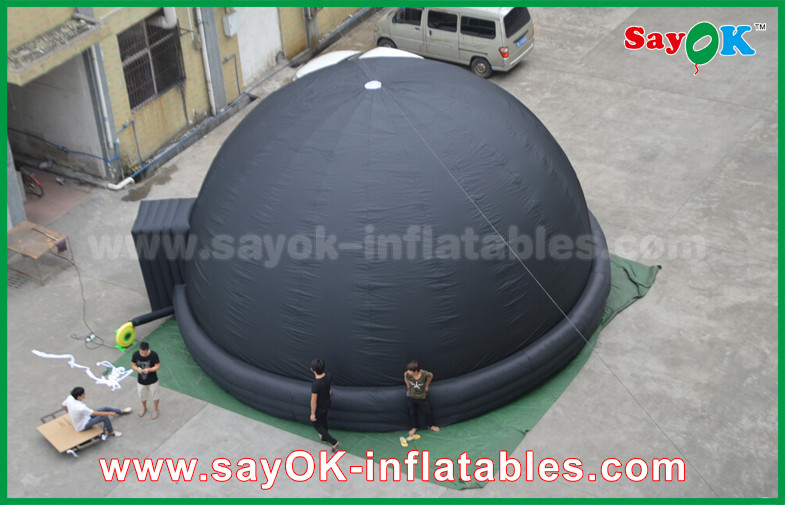 6m DIA Black Mobile Inflatable Planetarium Dome Projection Tent With Air Blower
