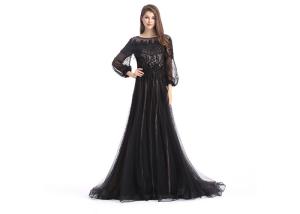 Wholesale Evening Cocktail Evening Dresses , Womens Black Evening Dresses With Built - In Bra from china suppliers