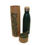 Height 27.5cm Retail Packaging Boxes , Kraft Paper Tube Box For 500ML Bottle Dia