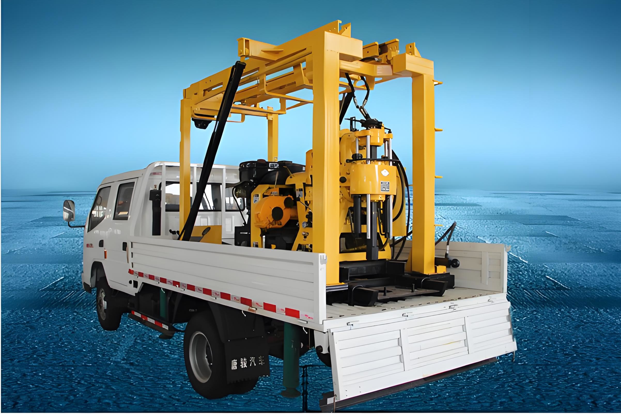 Wheeled Hydraulic Water Well Drilling Rig 200 Meter For Agricultural Irrigation Wells