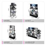 Cosmetic Display Furniture Integral Cashier Wall Cabinet For Makeup Shop