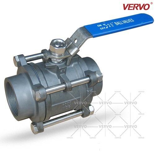 DN80 3 Pcs Ball Valve 3inch Ss304 Casting Steel API608 Stainless Steel Floating