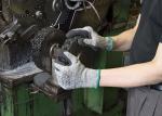 Black / Gray Sandy Nitrile Coated Hand Gloves Abrasion Resistant HPPE Liner