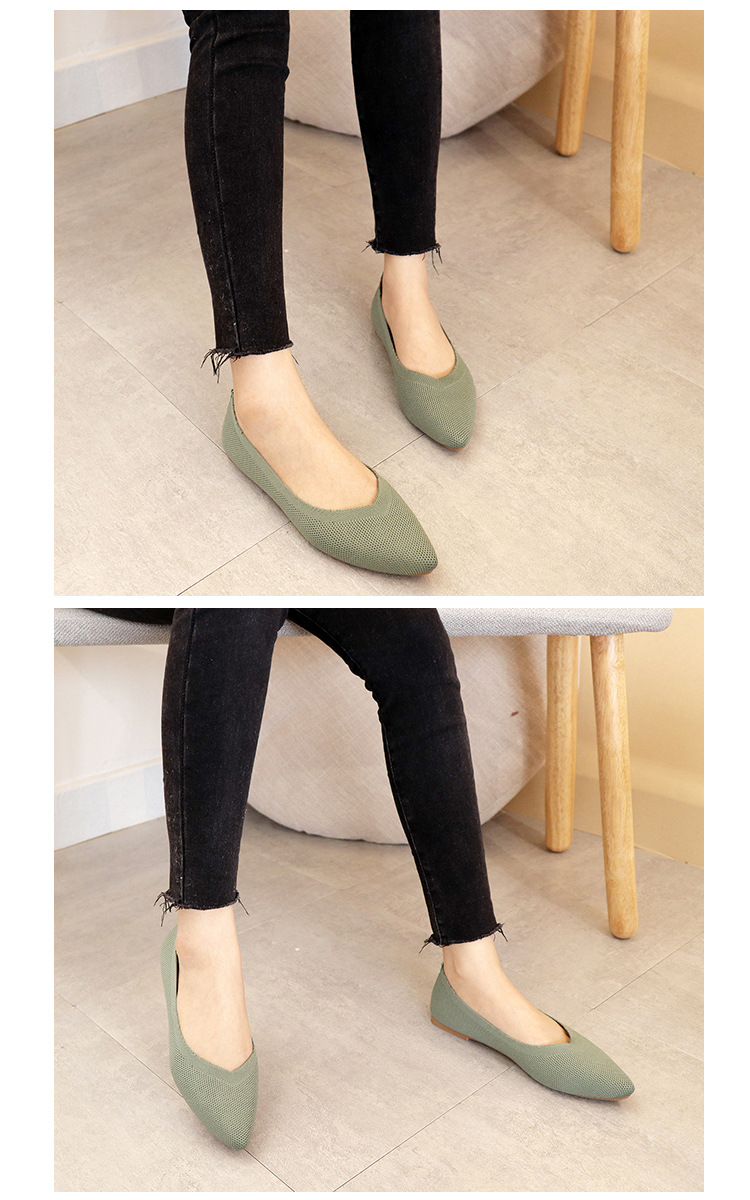 Soft Soled Woven Shoes 2022 Breathable Simple Flat Shoes Women'S New Style