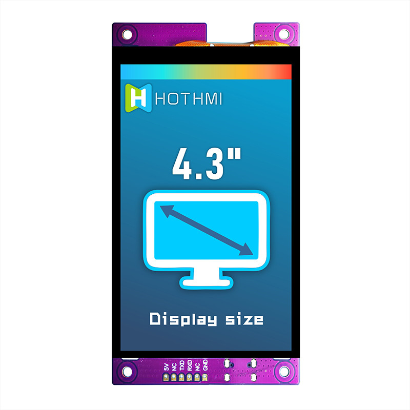 4.3 Inch TFT 480x800 Intelligent Serial Screen Pcap Monitor