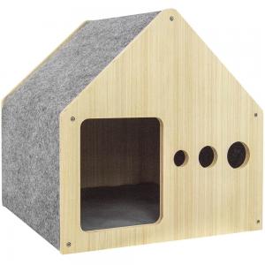 China Simple Eco Friendly Wooden Dog House Indoor Wooden Cat Kennel OEM on sale