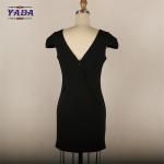 Elegant ladies bodycon open back midi latest party designs v neck dress woman