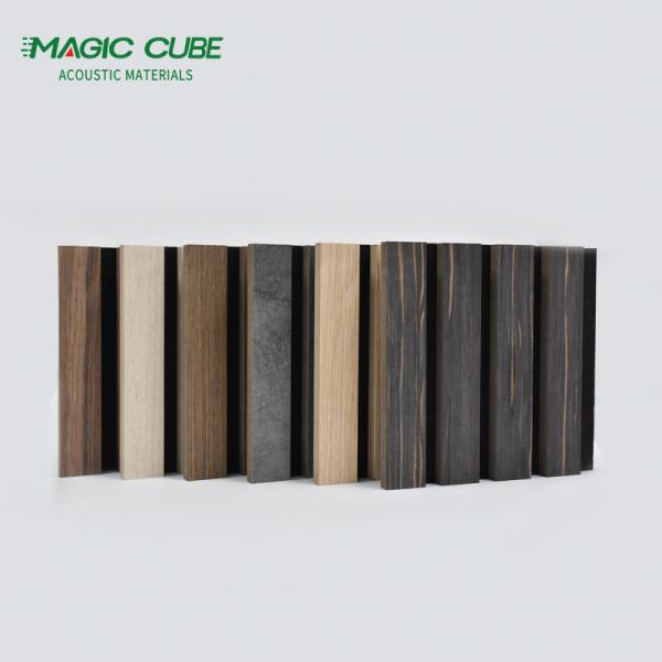 Fr MDF Slatted Timber Acoustic Panels for Wall and Ceiling Decoration 12mm