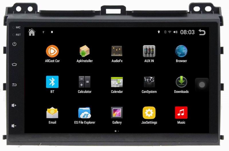 Ouchuangbo car navigation radio dvd for Toyota Prado 2008 with bluetooth USB big screen android 4.4 system