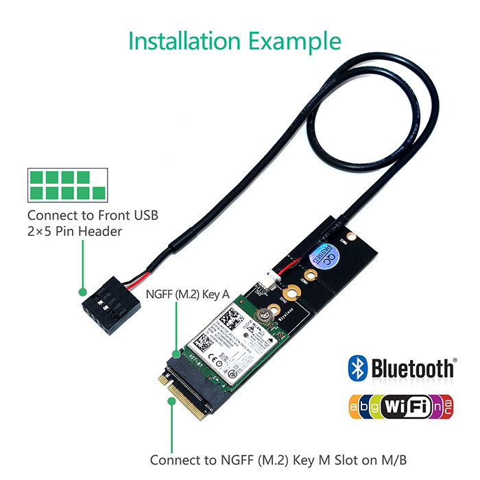 USB Cable Electronics Computers Accessories NGFF M2 Key A To Key M Adapter