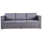 Outdoor Garden Furniture Wicker Rattan Sofa Set with Coffee Table in PE Rattan