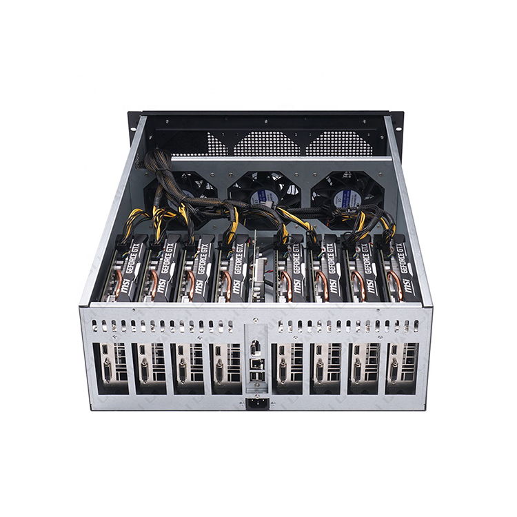Brand new K86 8 gpu with power supply server case 8gpu graphics card For 588 1660s 2060s 3060TI 3070 3080 3090