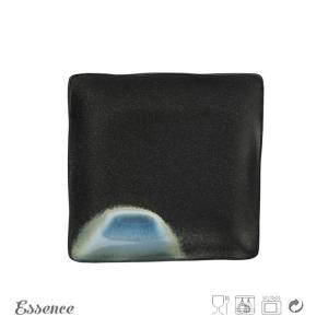 Wholesale 6.6 Inch Ceramic Dessert Plates Black Square Shape With Reactive Glaze from china suppliers