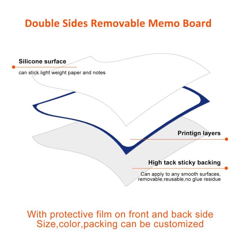 Double Sides Sticky Reusable Magnetic Memo Strip Notice Board For Fridge