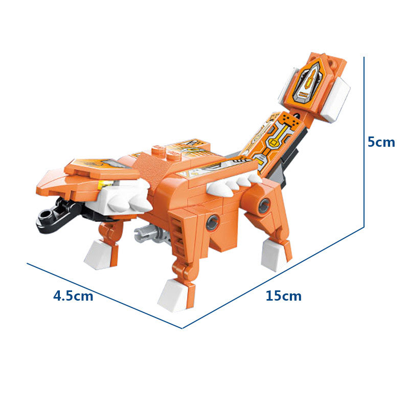 Unisex 6 In 1 Mighty Dinosaur Toy Transforming Mecha Tyrannosaurus Great Gift for 7-12
