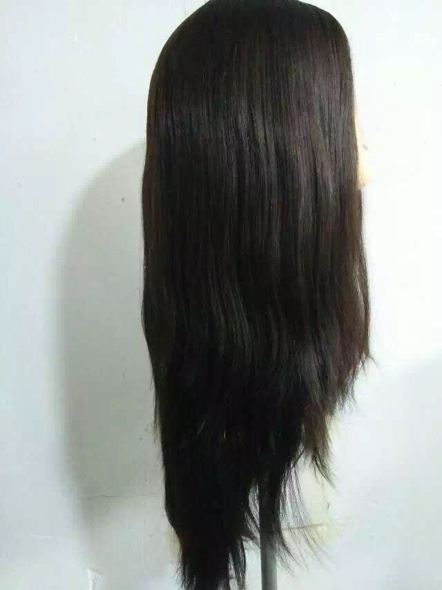 Real Russian/Slavic Virgin European Hair 16" Jewish Wigs Big Layer Silky Straight Natuarl Color