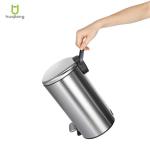 Household Bathroom Kitchen Stainless Steel Pedal Trash Can with Soft Close and