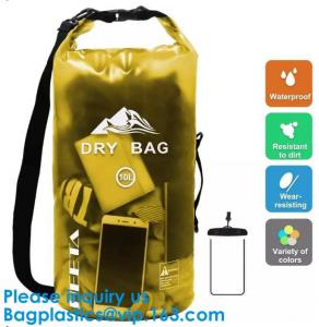 Wholesale Colored 15Liter Shiny Clear Window Water Proof Dry Bag Ultralight Outdoor Waterproof Dry Storage Bag For Sports from china suppliers