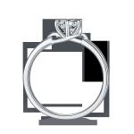 White Square Moissanite And Sapphire Platineve Diamonds Jewelry Women Ring With