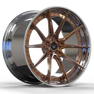 Wholesale 18x9.5 And 18x10.5 Custom 2-PC Forged Aluminu Alloy Rims Polished Lip+Bronze Disc For BMW M4 from china suppliers
