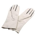 New design white leather gloves with 5 buttons