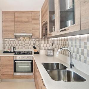 Wholesale Custom Kitchenette For Hotel Small Wooden Cupboard All In One Kitchen Unit Modular Wood Grain Kitchen Cabinet from china suppliers