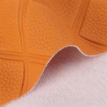 Elastic Litchi Woven Checkered Pattern PVC Faux Artificial Leather Fabric