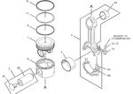1280390 Bearing Rod 0.5mm Excavator Engine Parts For C10 345B