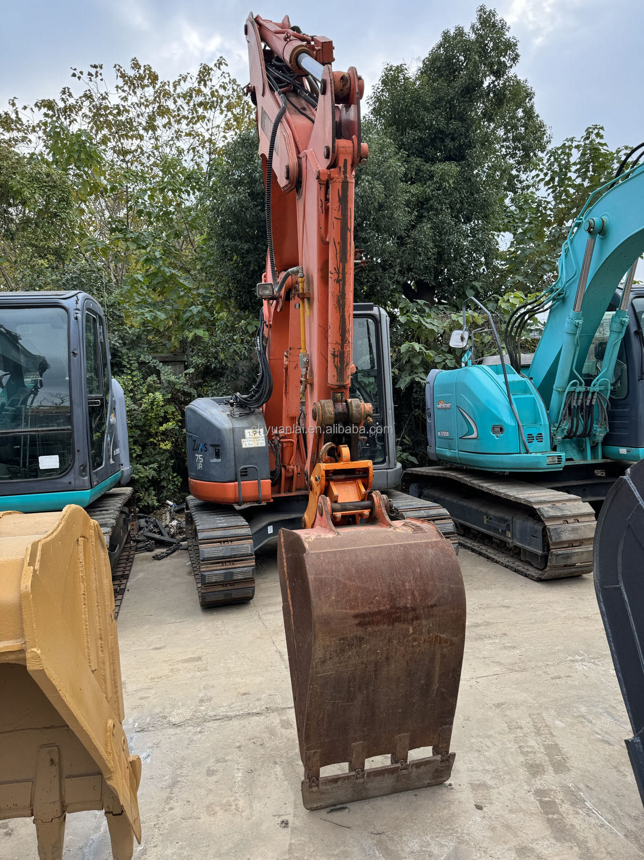 0.4m3 High Work Efficiency 7000KG Hitachi ZX75U Excavator
