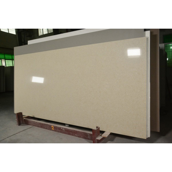 Residential 25MM Colored Carrara Quartz Stone Honed Surface For Kitchen