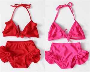 Wholesale Red Pink Bowknot Bikini Set Suitable For Birthday Party / Baby Photography from china suppliers